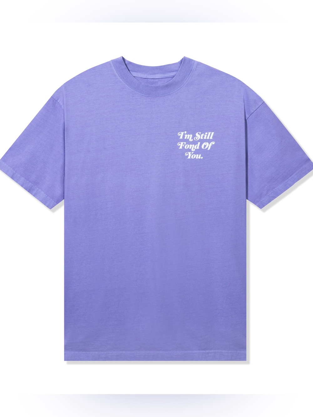Lavender " I'm Still Fond Of You" tee size large